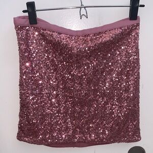 Forever 21 Pink Sequin Mini Skirt